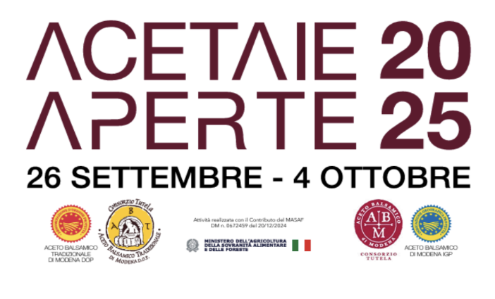 Acetaie Aperte: alla scoperta dell'Aceto Balsamico domenica 28 settembre