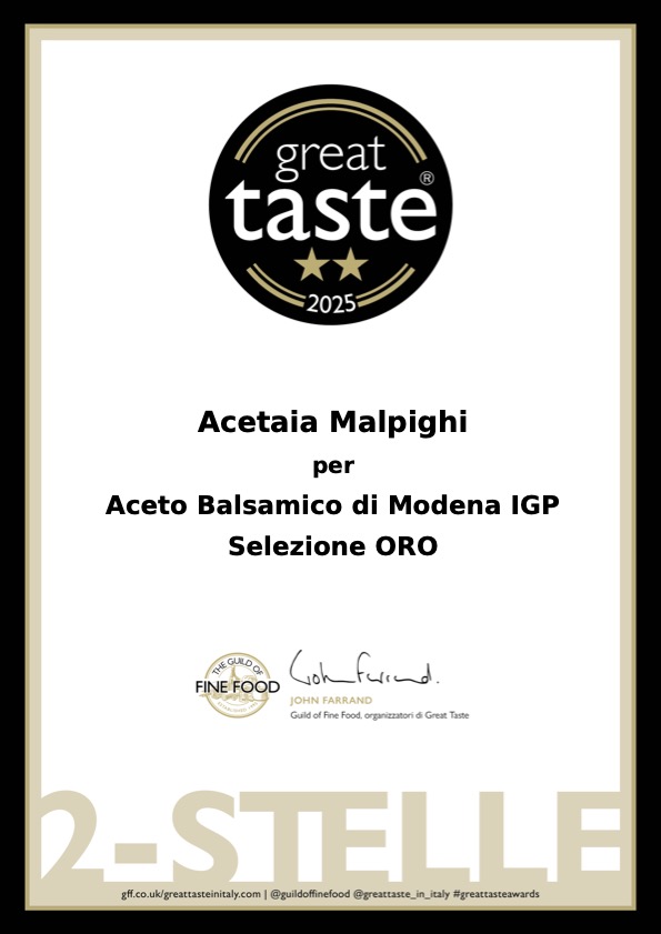 Oro per l’Aceto Balsamico di Modena IGP Malpighi